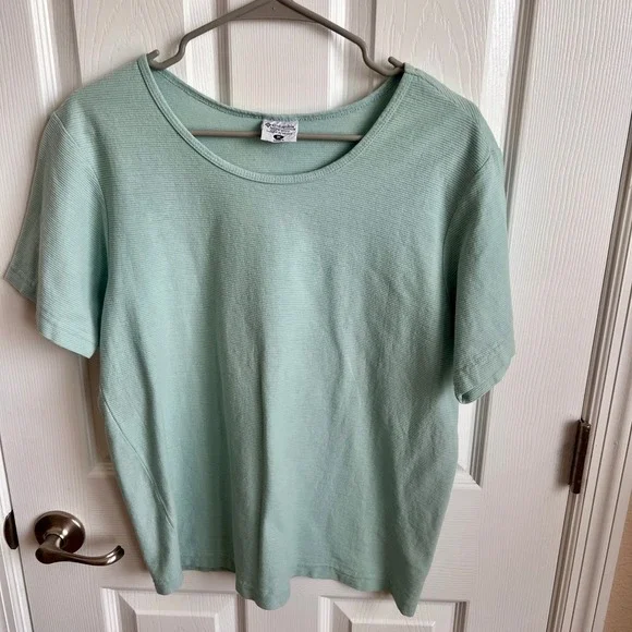 Columbia Sportswear Company Ribbed T-Shirt Short Sleeve Casual Top M - Picture 1 of 8